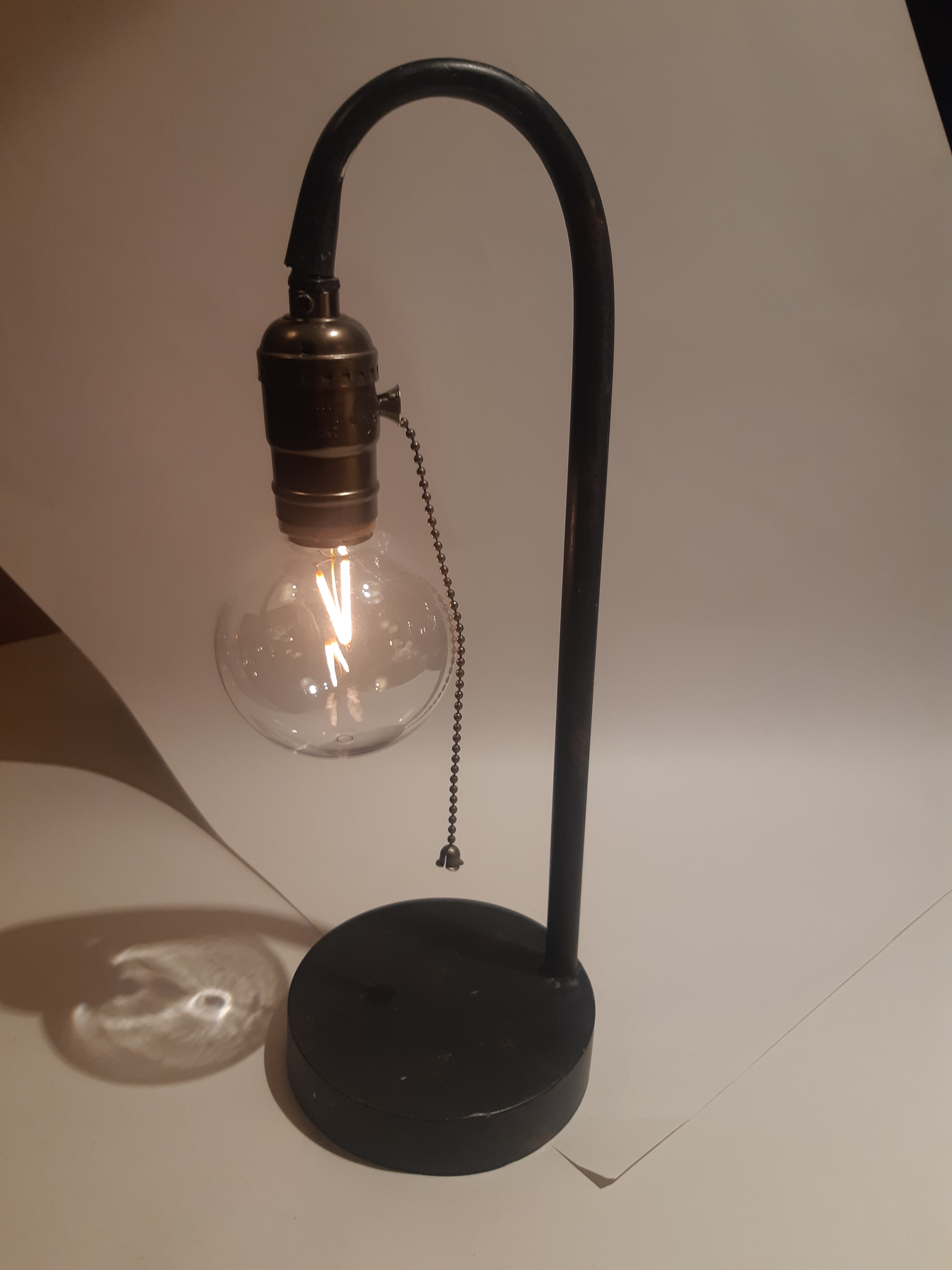 koffie verkoper draaipunt Led lamp op batterijen 38cm hoog